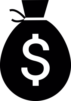 Money Bag Icon Editable Svg Line Art, Free Vectors File